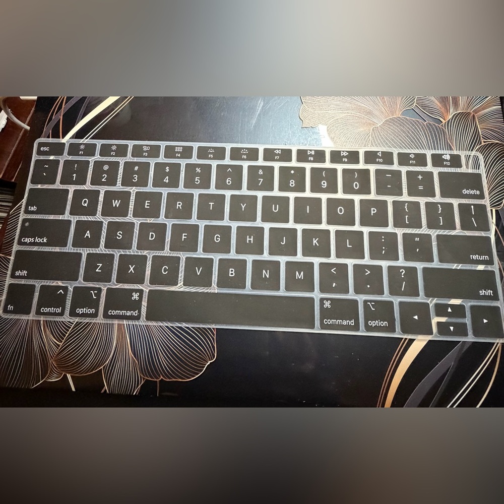 Clear Keyboard Cover with Black Keys